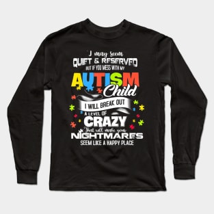 Autism Mom Shirt Gifts Autism Awareness Puzzle Pieces Long Sleeve T-Shirt